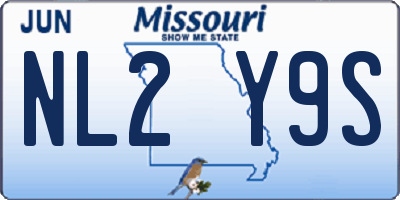 MO license plate NL2Y9S