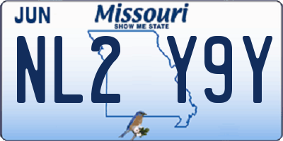 MO license plate NL2Y9Y