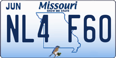 MO license plate NL4F6O