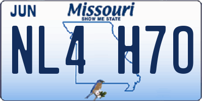 MO license plate NL4H7O