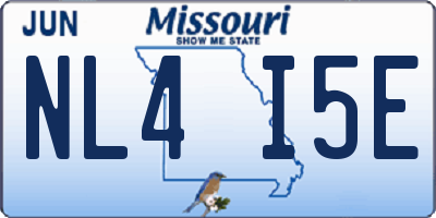 MO license plate NL4I5E
