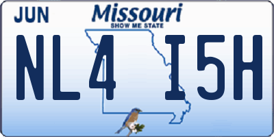 MO license plate NL4I5H
