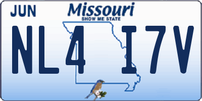 MO license plate NL4I7V