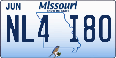 MO license plate NL4I8O