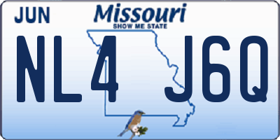 MO license plate NL4J6Q