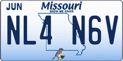 MO license plate NL4N6V