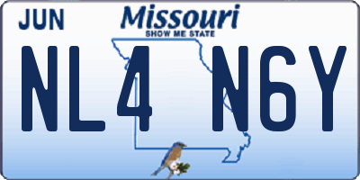 MO license plate NL4N6Y