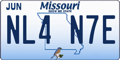 MO license plate NL4N7E