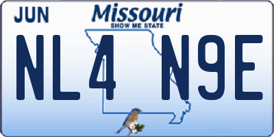MO license plate NL4N9E