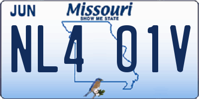 MO license plate NL4O1V