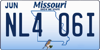 MO license plate NL4O6I