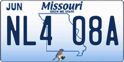 MO license plate NL4O8A