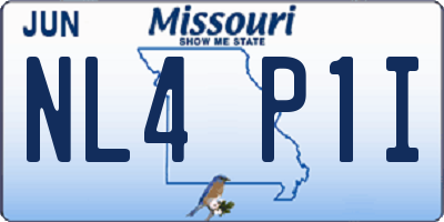 MO license plate NL4P1I