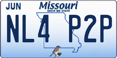 MO license plate NL4P2P