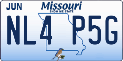 MO license plate NL4P5G