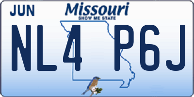 MO license plate NL4P6J