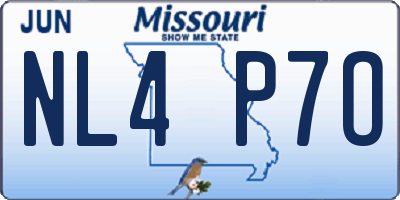 MO license plate NL4P7O