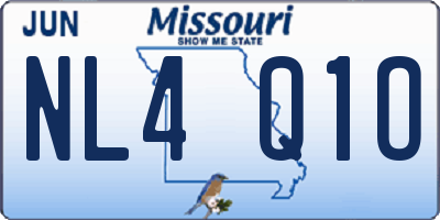 MO license plate NL4Q1O