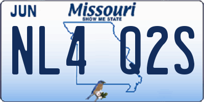 MO license plate NL4Q2S