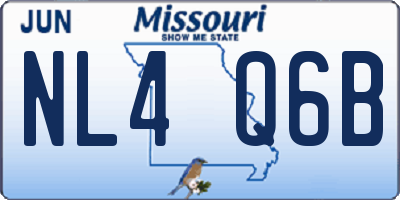 MO license plate NL4Q6B