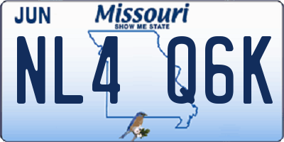 MO license plate NL4Q6K
