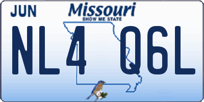 MO license plate NL4Q6L