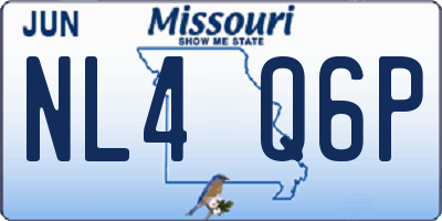MO license plate NL4Q6P