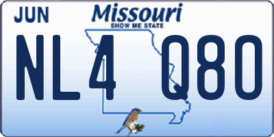 MO license plate NL4Q8O