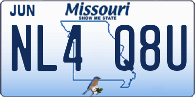 MO license plate NL4Q8U