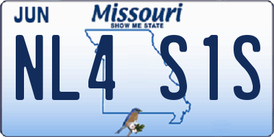MO license plate NL4S1S