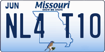 MO license plate NL4T1O