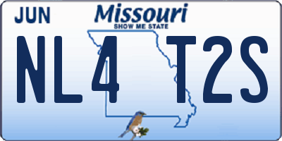 MO license plate NL4T2S