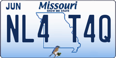 MO license plate NL4T4Q