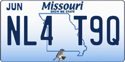 MO license plate NL4T9Q