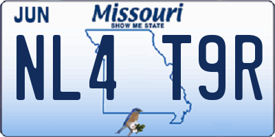MO license plate NL4T9R