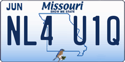 MO license plate NL4U1Q