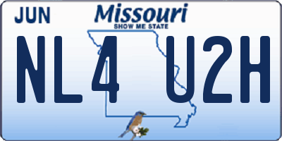 MO license plate NL4U2H