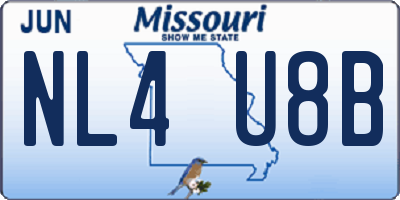 MO license plate NL4U8B