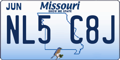 MO license plate NL5C8J