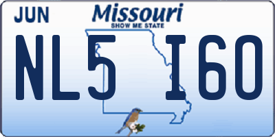 MO license plate NL5I6O