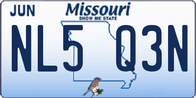 MO license plate NL5Q3N