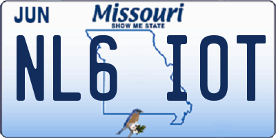 MO license plate NL6I0T