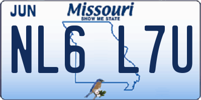 MO license plate NL6L7U