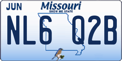 MO license plate NL6Q2B
