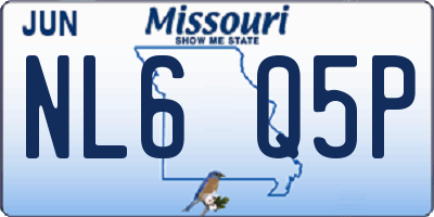 MO license plate NL6Q5P