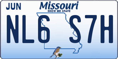 MO license plate NL6S7H
