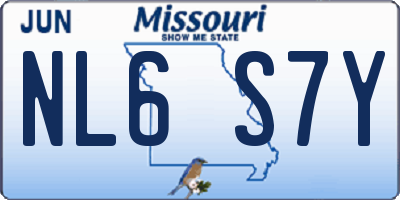 MO license plate NL6S7Y
