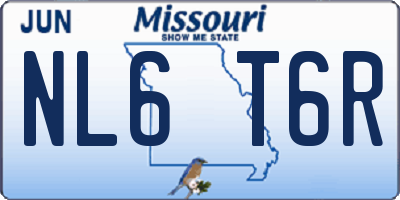 MO license plate NL6T6R