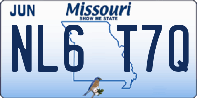 MO license plate NL6T7Q