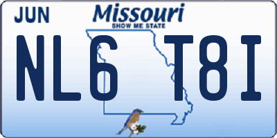MO license plate NL6T8I